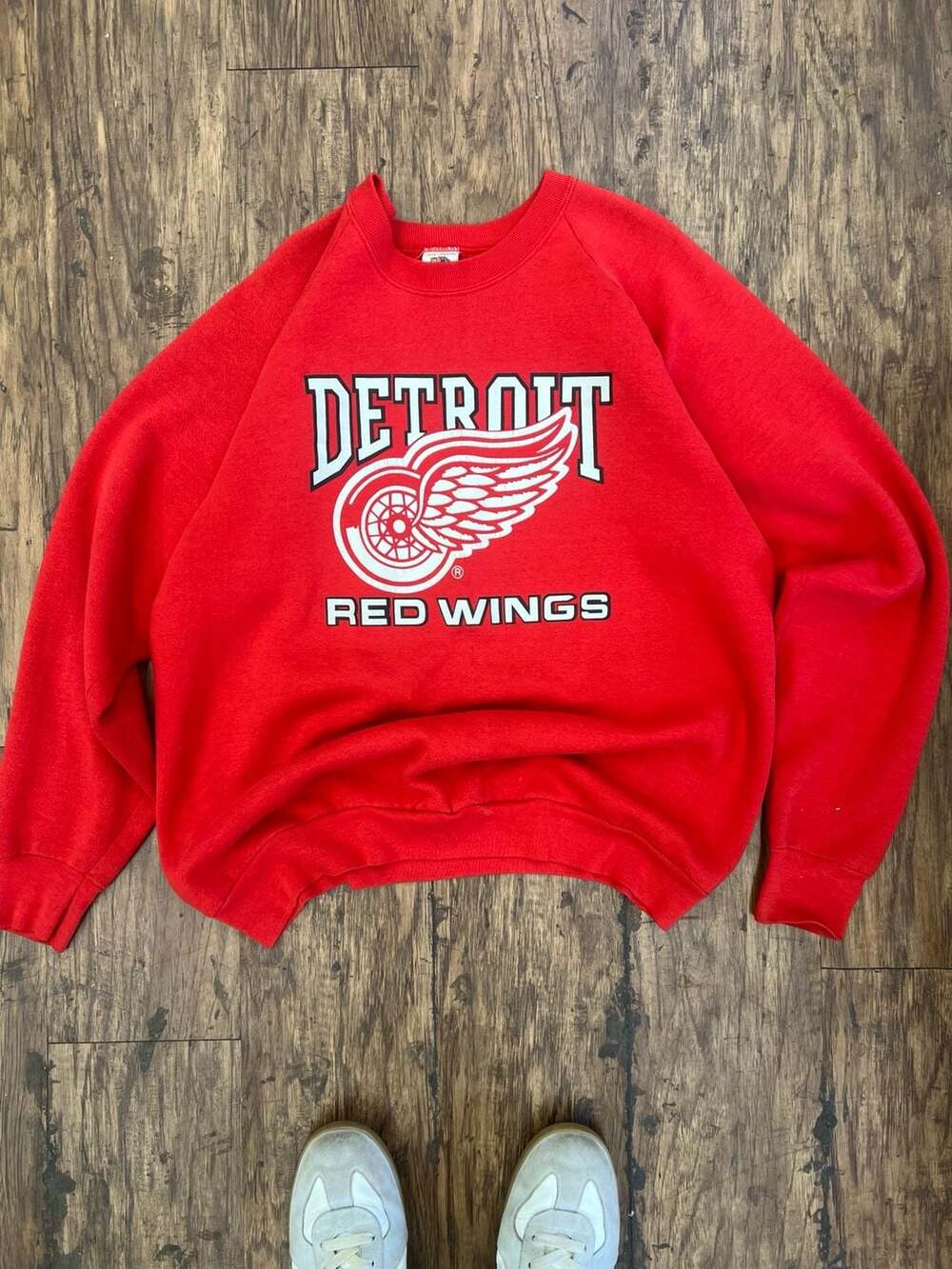 Vintage 90s Fruit of the Loom Detroit Red Wings NHL Hockey Crewneck Sweatshirt X